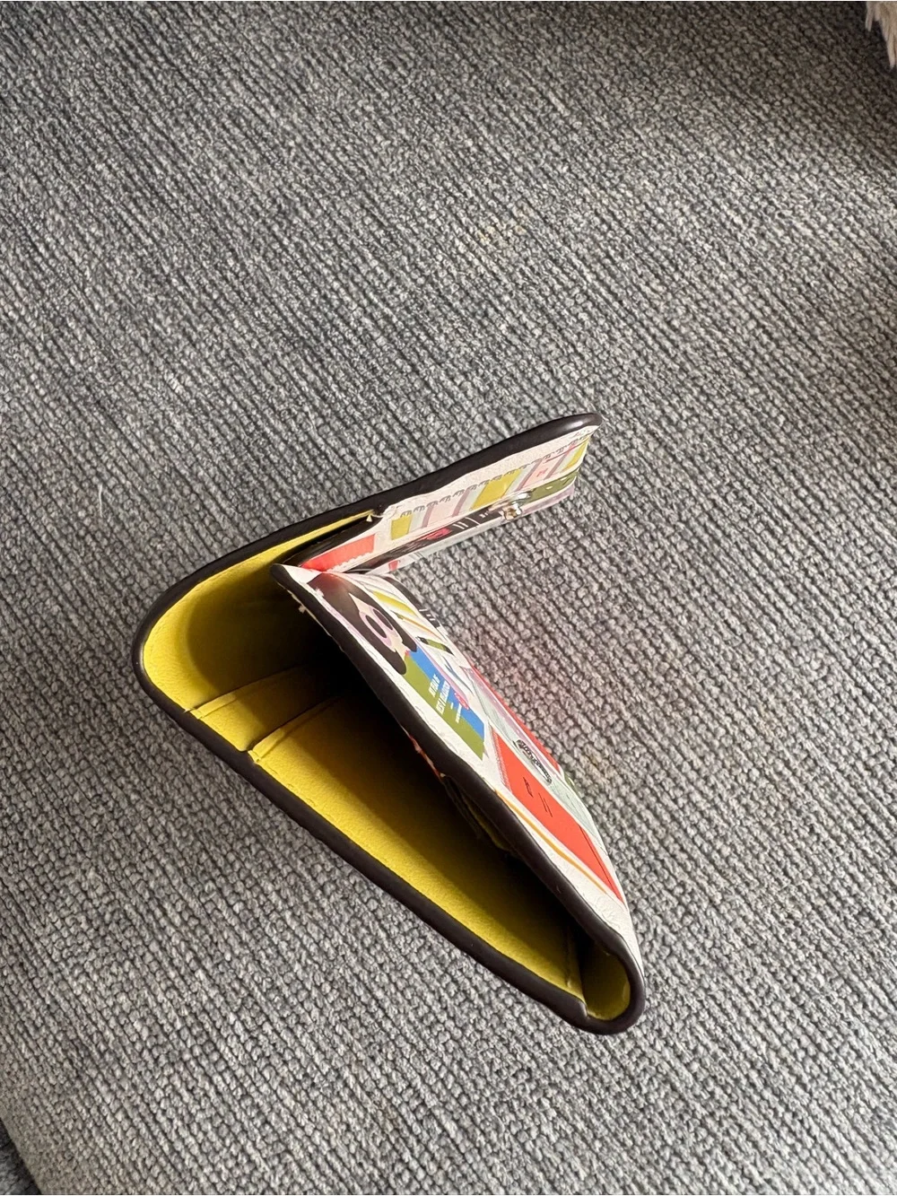 kate spade multicolor book-print compact wallet